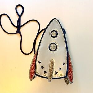 Zara Kids Rocket Ship Bag - Silver and Gold